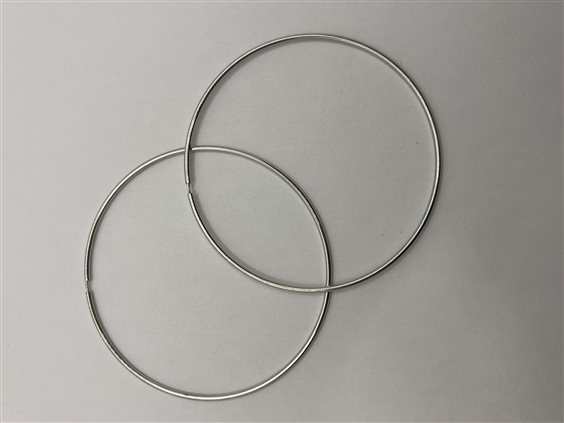 Orecchini Domar Donna Cerchi argento 925 lisci in Argento ORAR-416-280 - ORAR-416-280